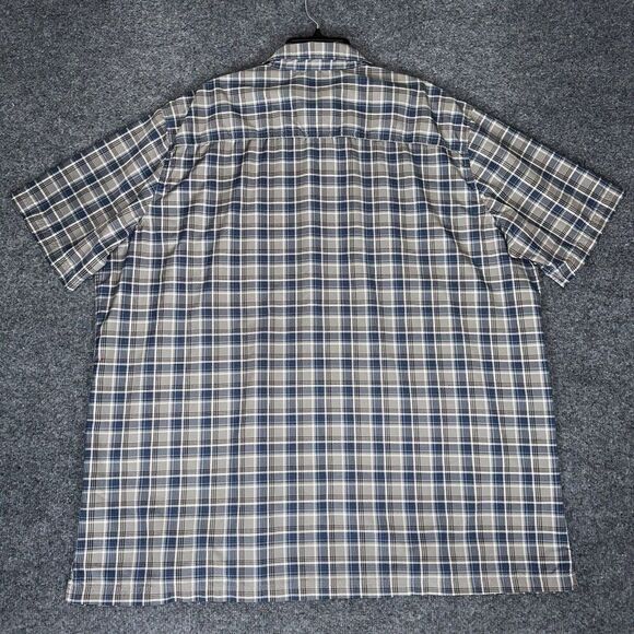 Croft & Barrow Shirt Mens 3XLT Quick Dry Plaid Short Sleeve Button Up Adult - Picture 4 of 6